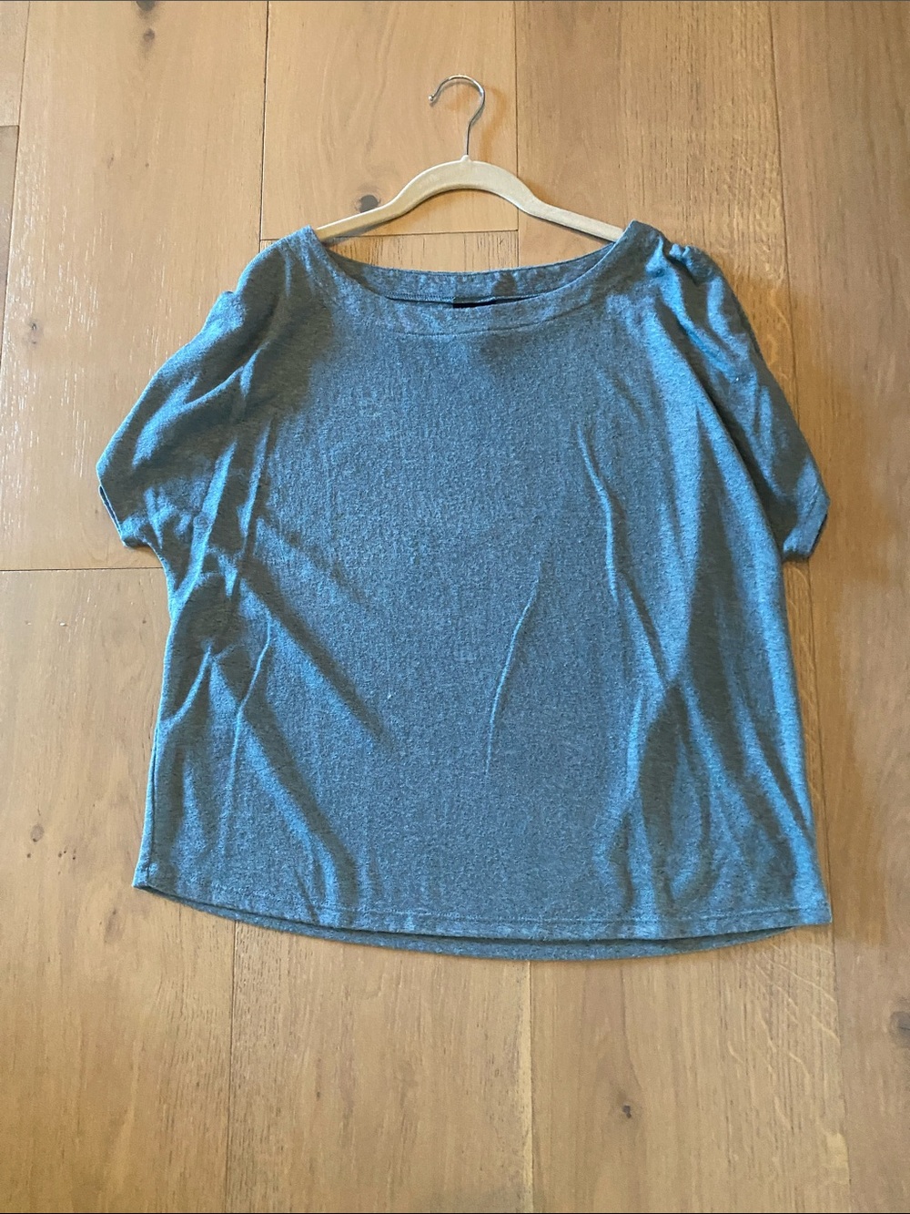 bobeau Teal Short Sleeve Boatneck Top